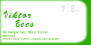 viktor becs business card